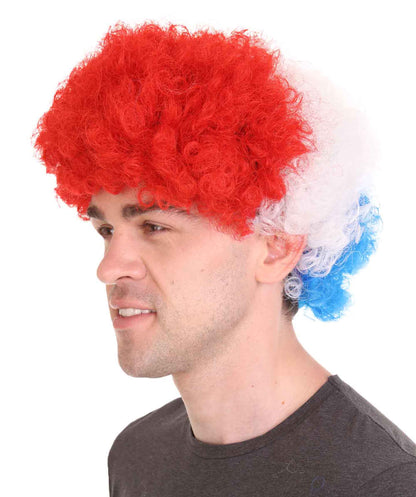 Holland Flag Afro Multicolor Wig