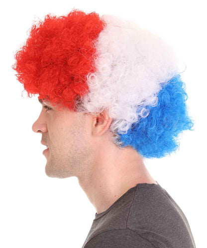 Holland Flag Afro Multicolor Wig