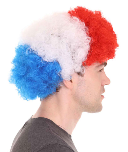 Holland Flag Afro Multicolor Wig