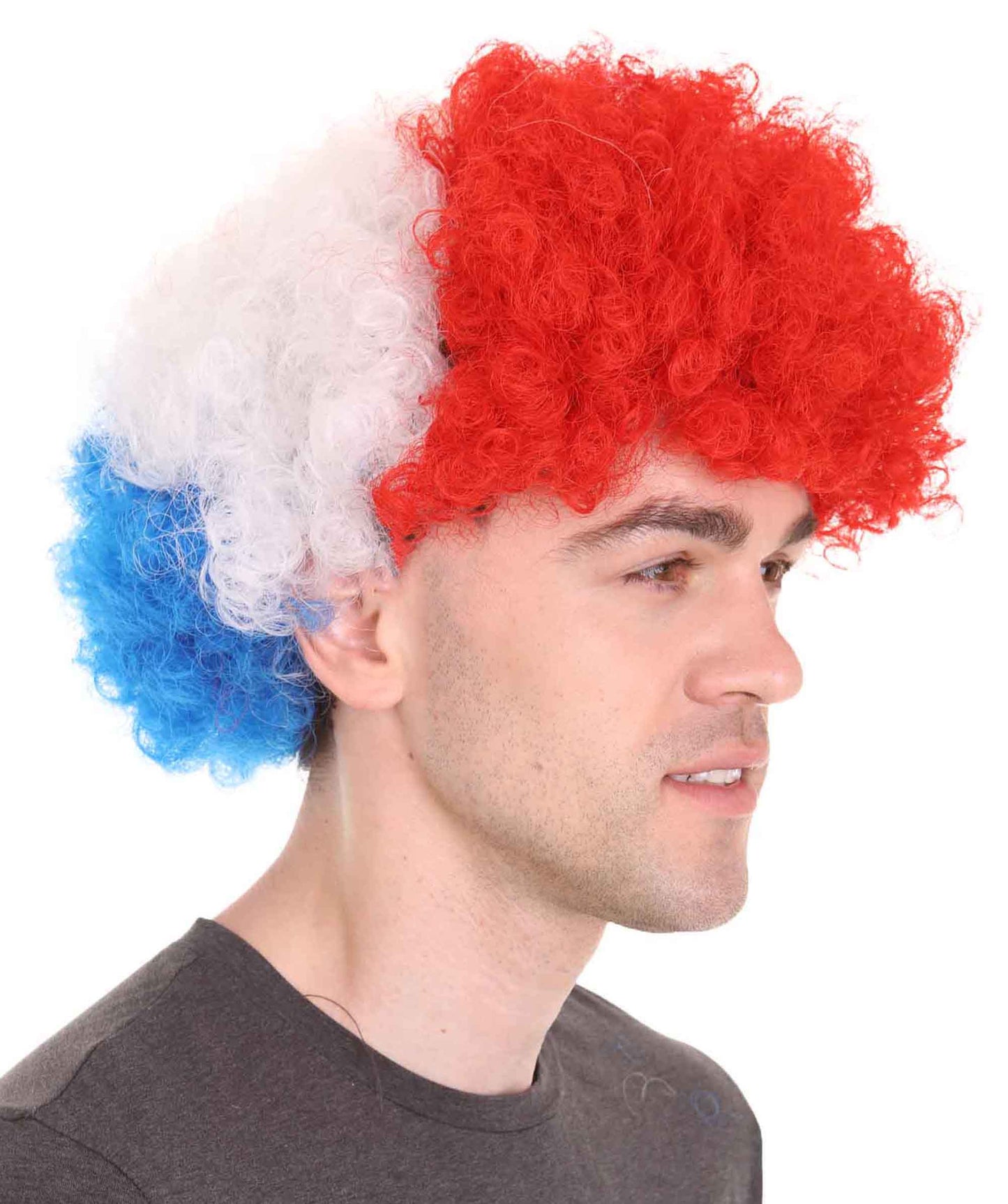 Holland Flag Afro Multicolor Wig