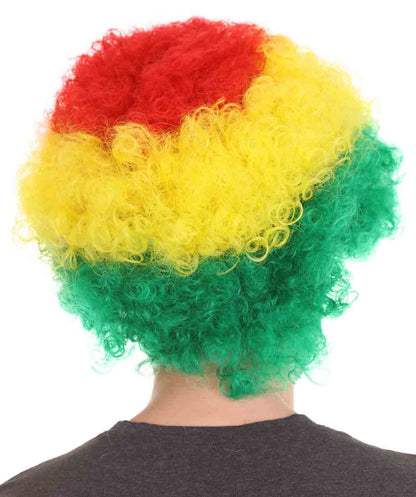Sport Afro Fun Wig collection | Jumbo Red Yellow Wig