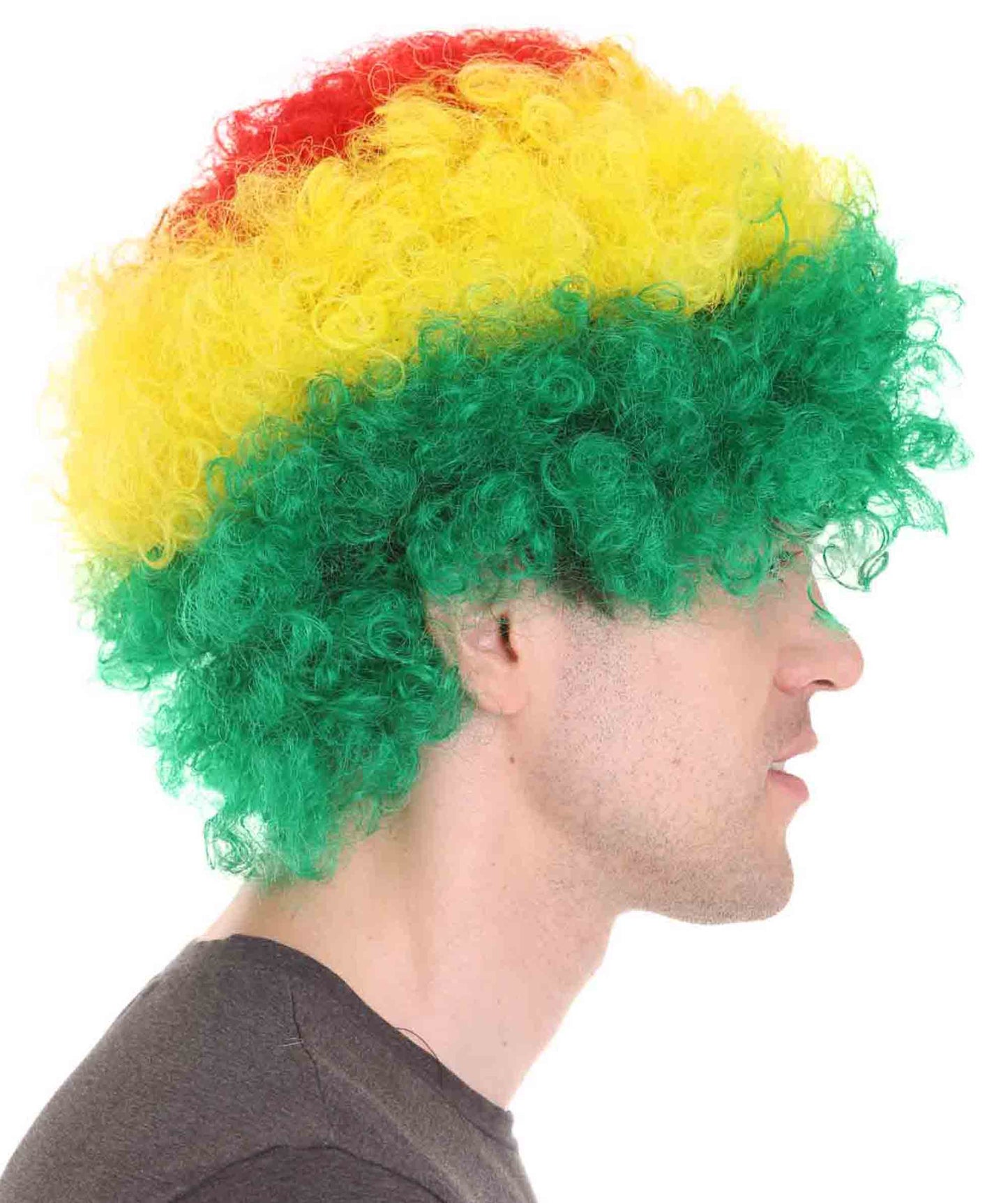 Sport Afro Fun Wig collection | Jumbo Red Yellow Wig