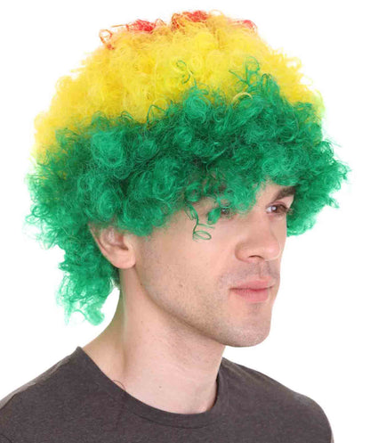Sport Afro Fun Wig collection | Jumbo Red Yellow Wig