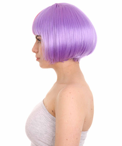 Red & Purple Two-tone Short Bob Wig