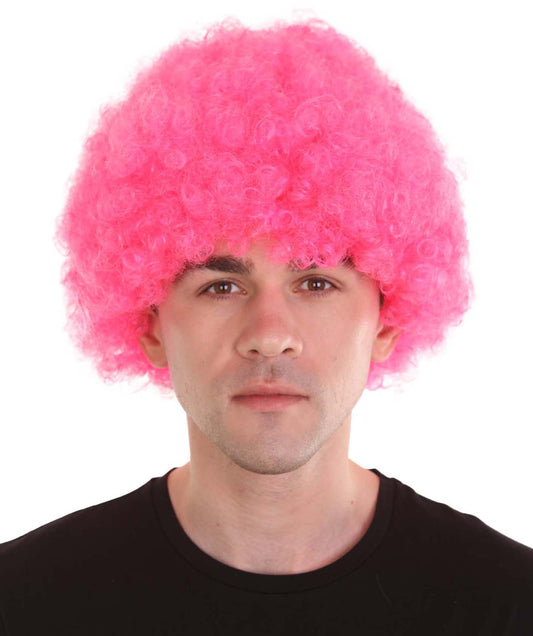 Pink Unisex Afro Wig