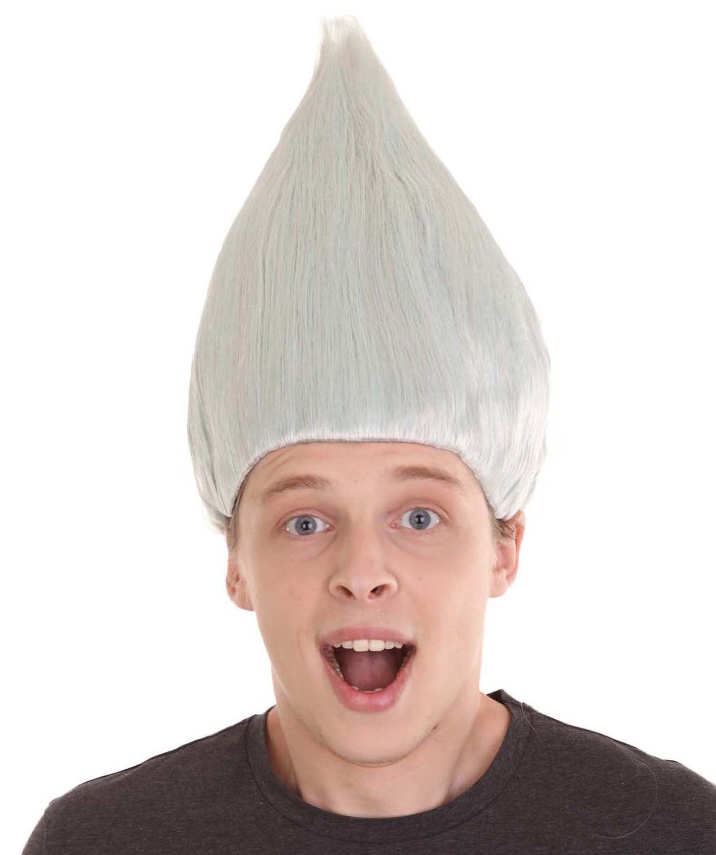 Silver White Troll Style Wig