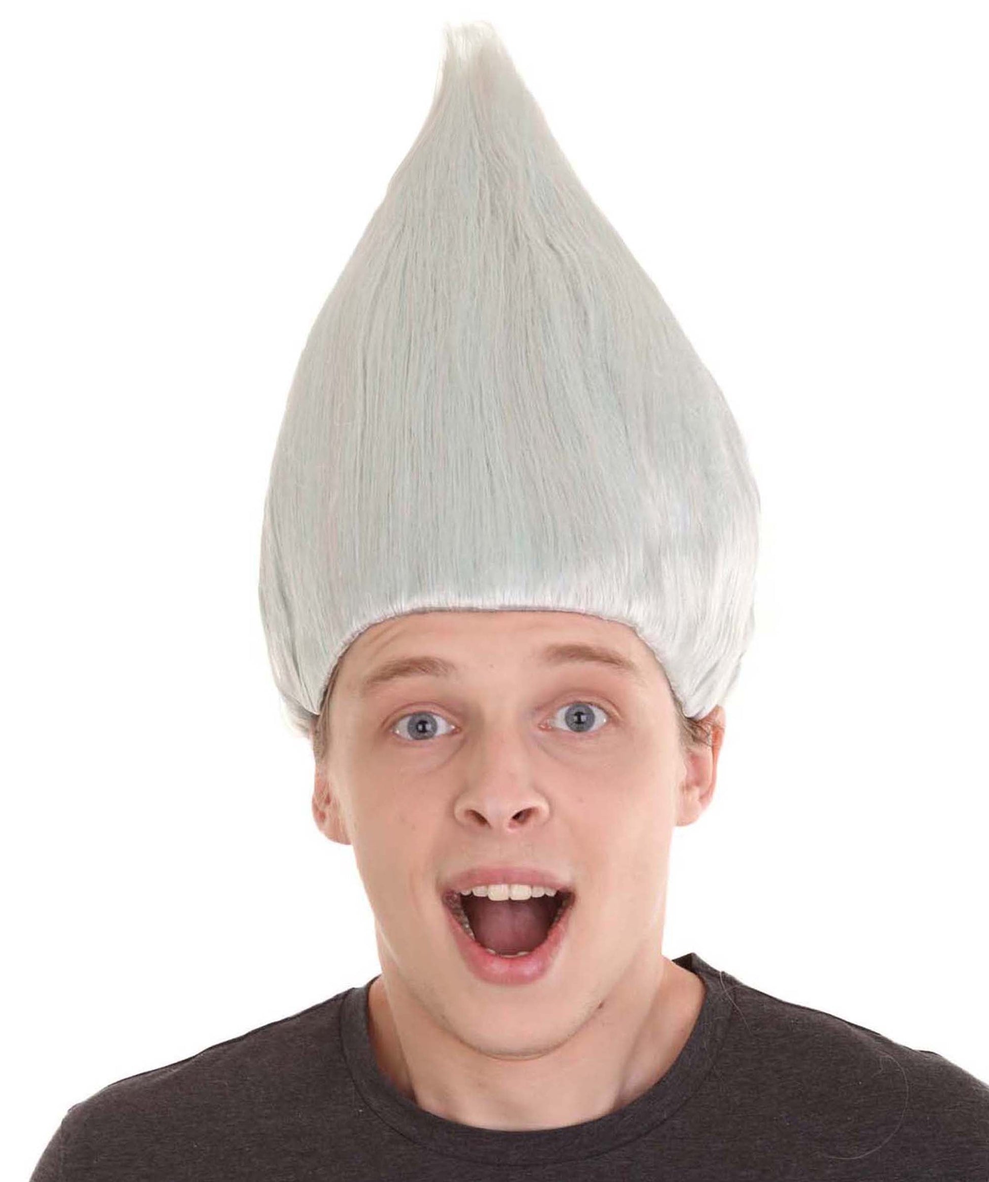 Silver White Troll Style Wig