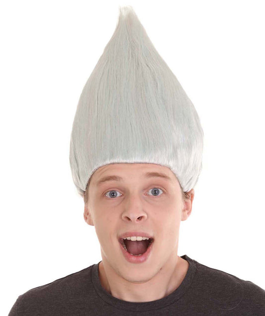 Silver White Troll Style Wig