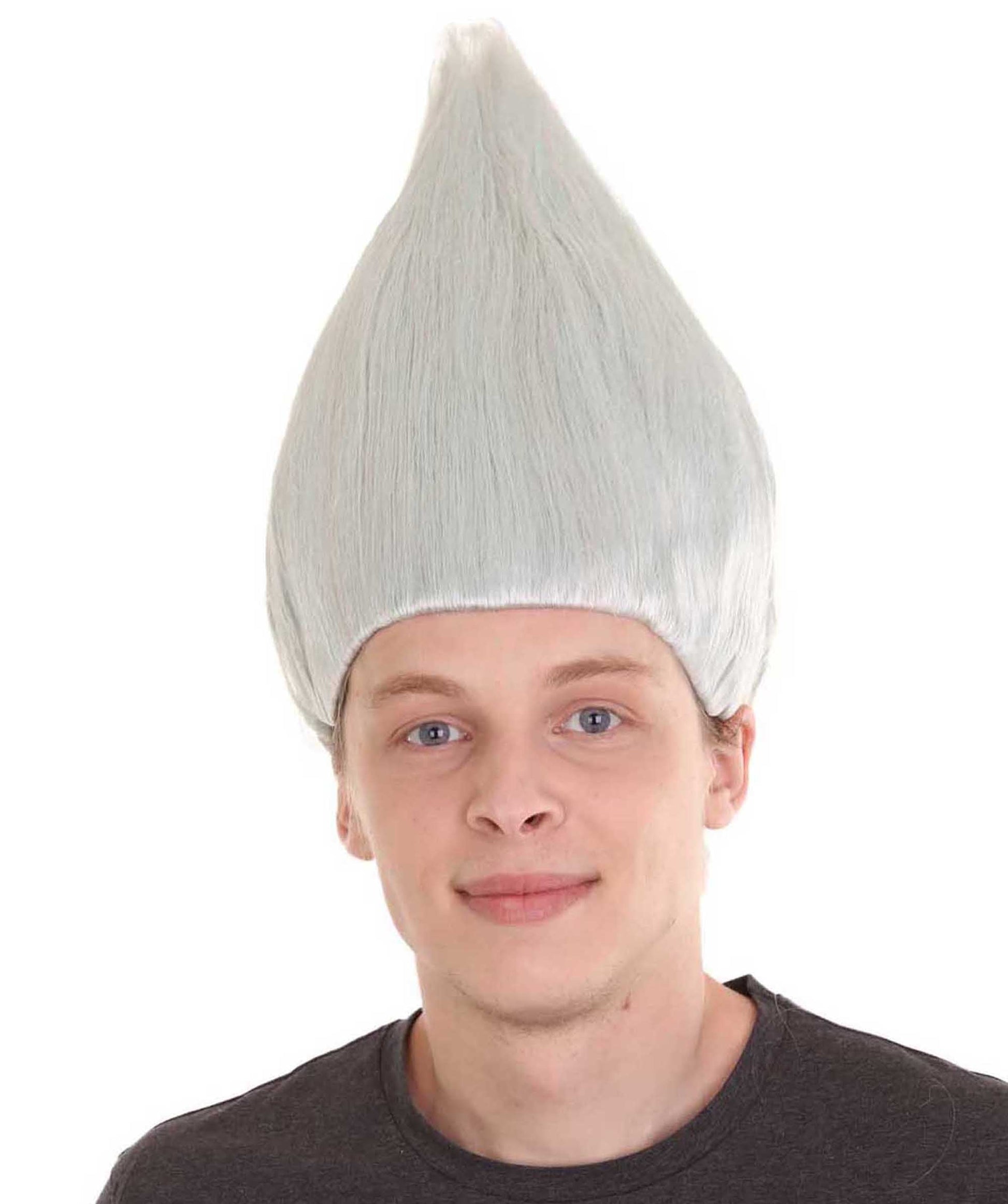 Silver White Troll Style Wig