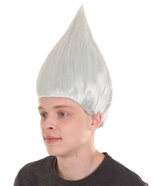 Silver White Troll Style Wig