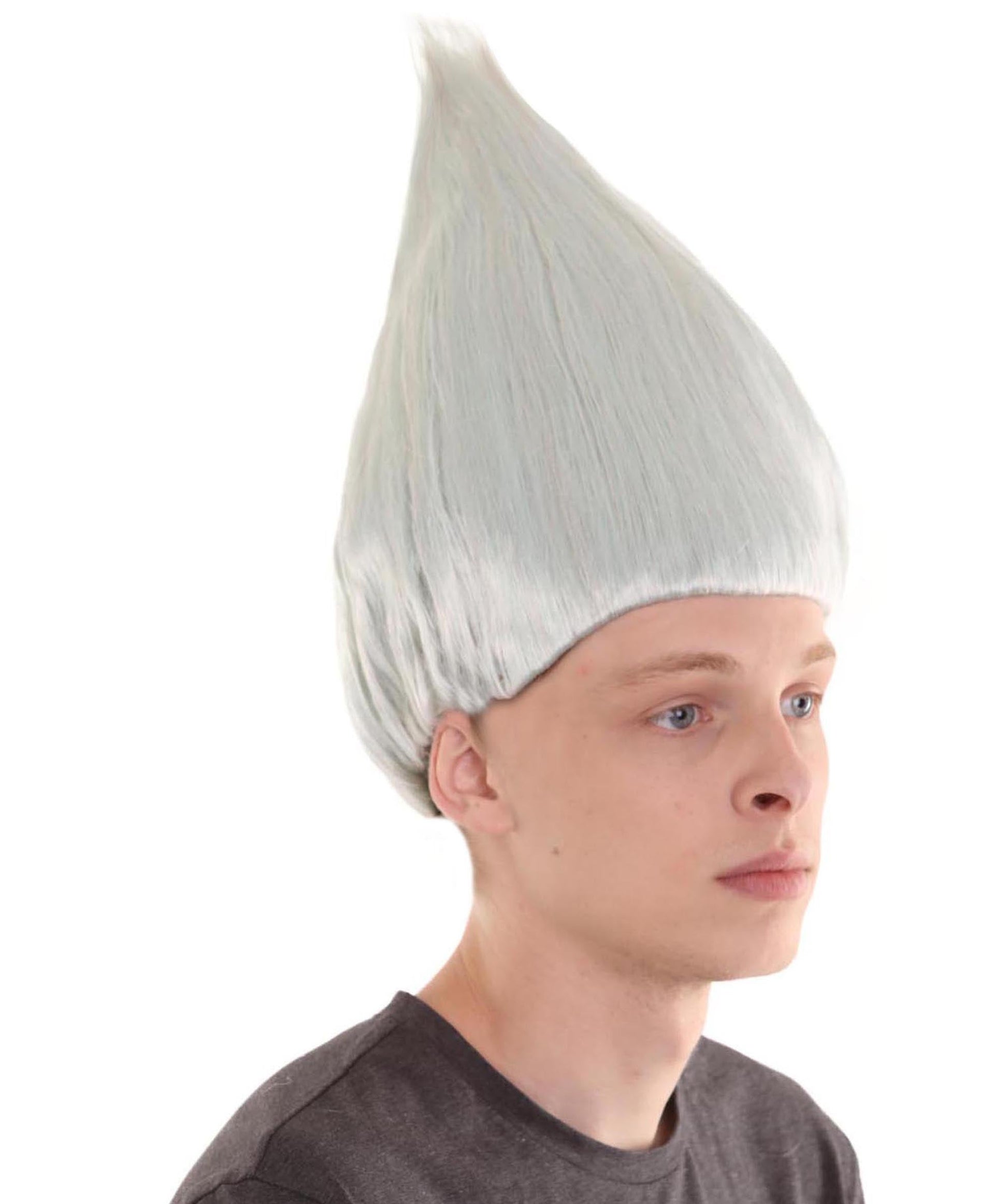 Silver White Troll Style Wig