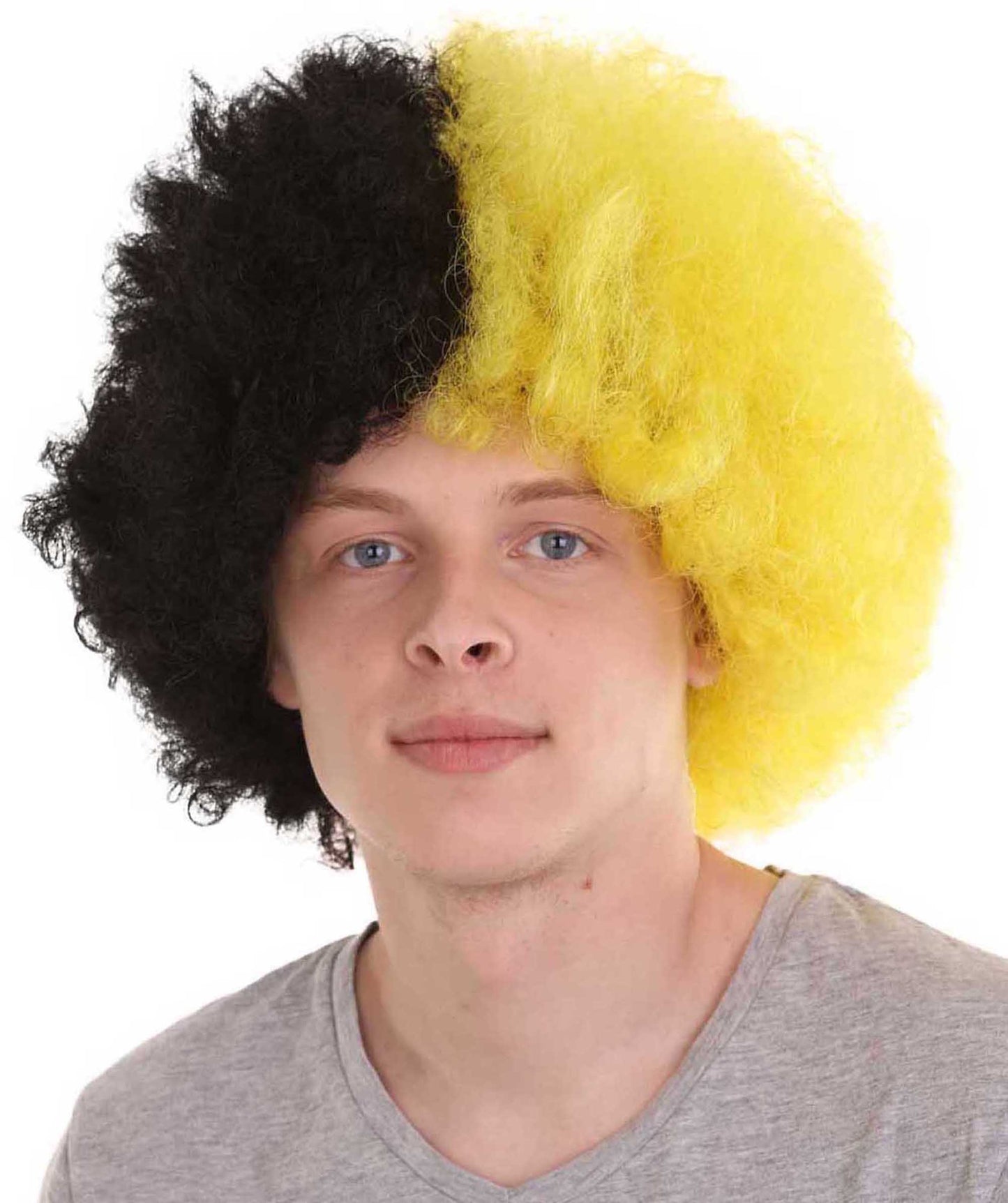 Borussia Dortmund Afro Wig | Black Yellow Cosplay Halloween Wig