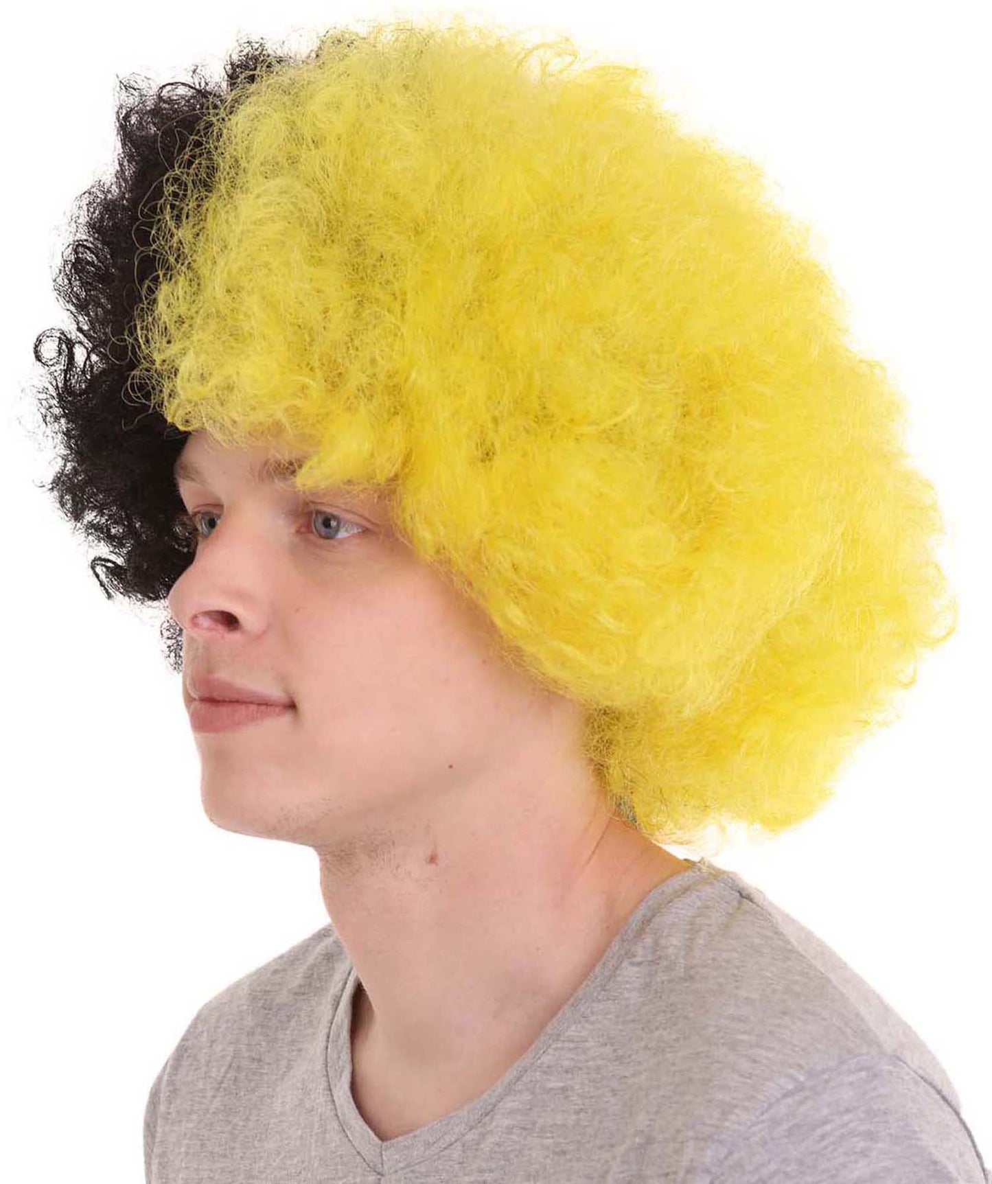 Borussia Dortmund Afro Wig | Black Yellow Cosplay Halloween Wig