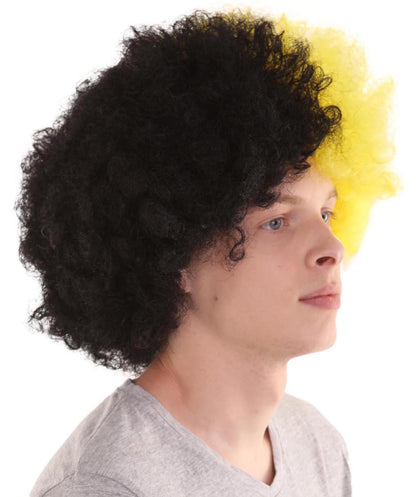 Borussia Dortmund Afro Wig | Black Yellow Cosplay Halloween Wig