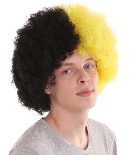 Borussia Dortmund Afro Wig | Black Yellow Cosplay Halloween Wig