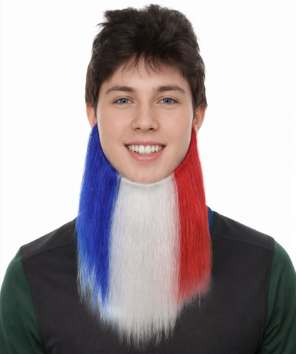 France Flag Red White & Black Beard