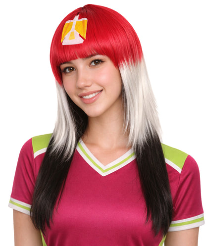Egypt Flag Long Bob Multicolor Wig