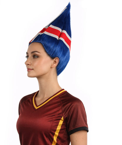 Iceland Flag Troll Multicolor Wig