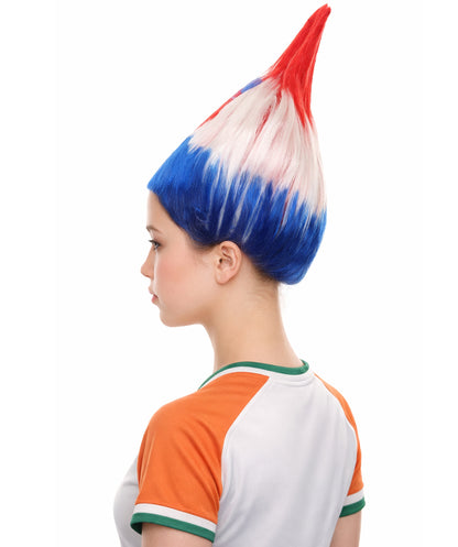 Croatia Flag Troll Multicolor Wig