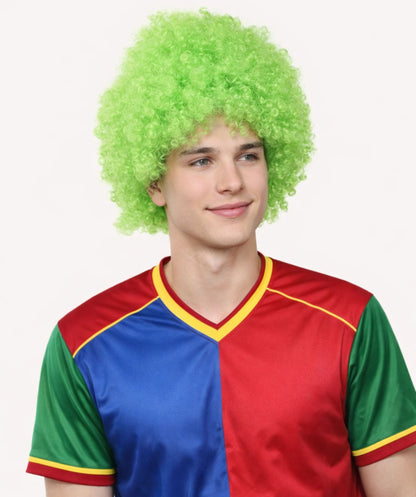 Super Afro Green Wig