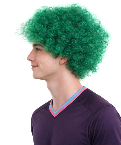 Ivory Coast Flag Afro Multicolor Wig