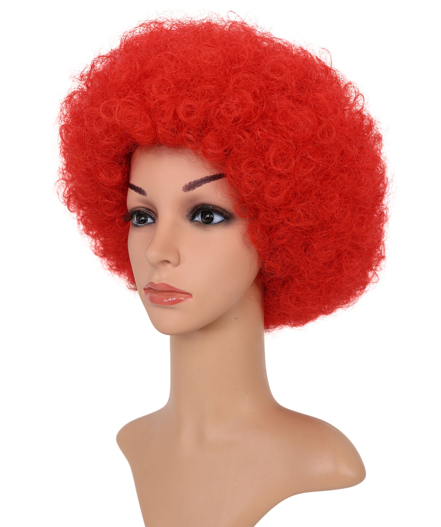 Turkey Flag Red & White Clown Afro Wig
