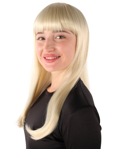 Womens Long Bob Wigs Collections |  Fancy Party Event Ready Halloween Wigs | Premium Breathable Capless Cap