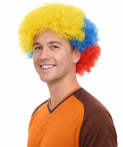 Ecuador Flag Afro Multicolor Wig