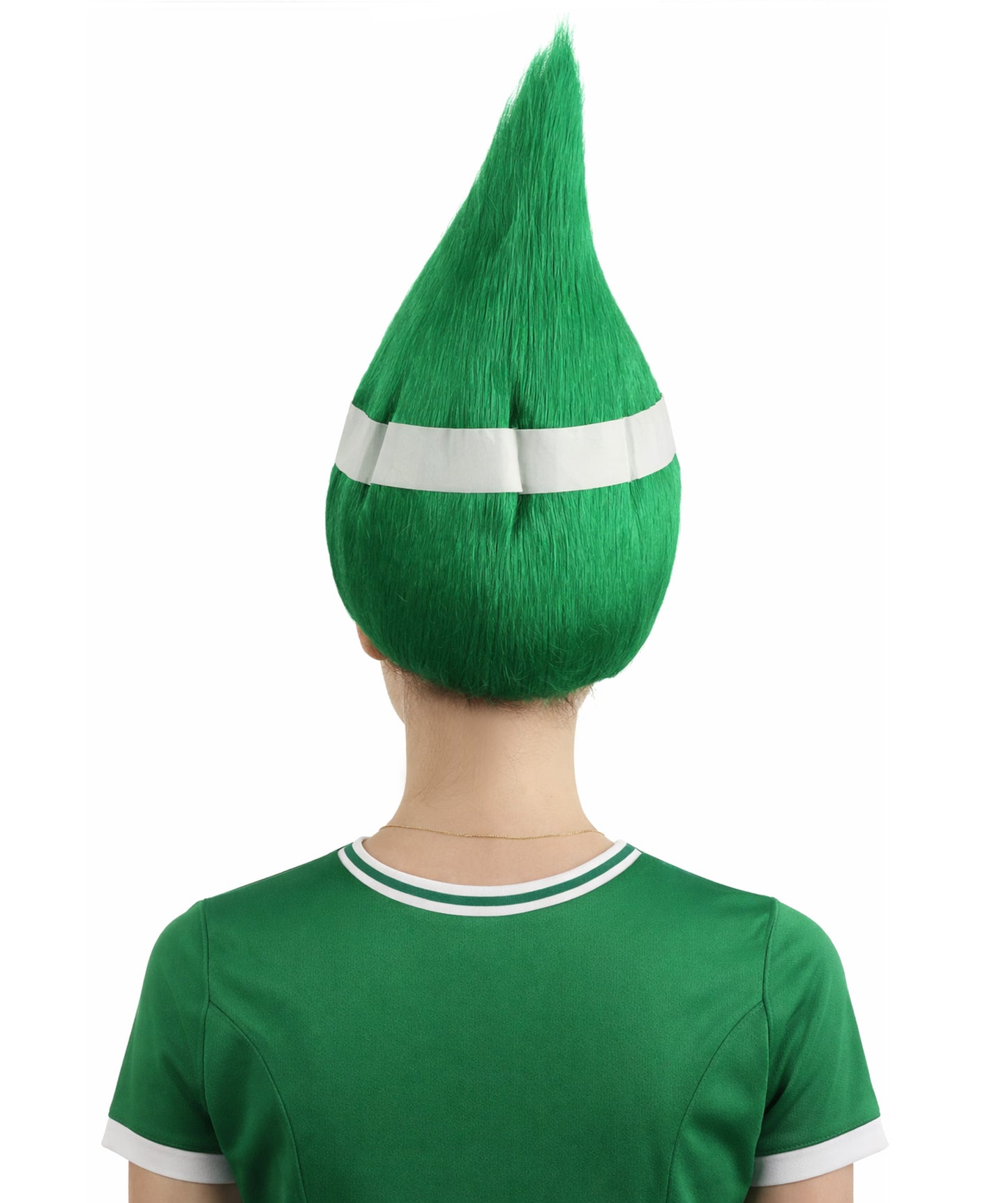 Nigeria Flag Troll Green and White Wig