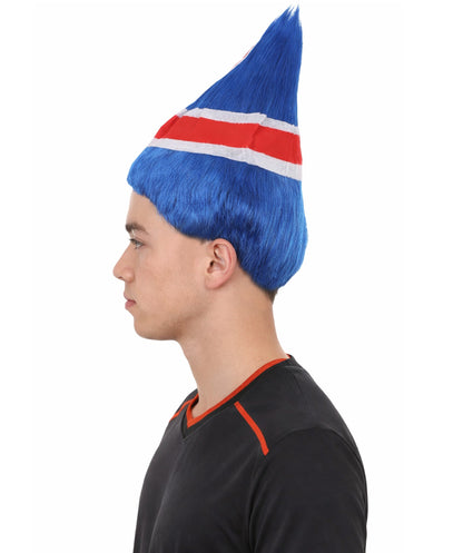 Iceland Flag Troll Multicolor Wig