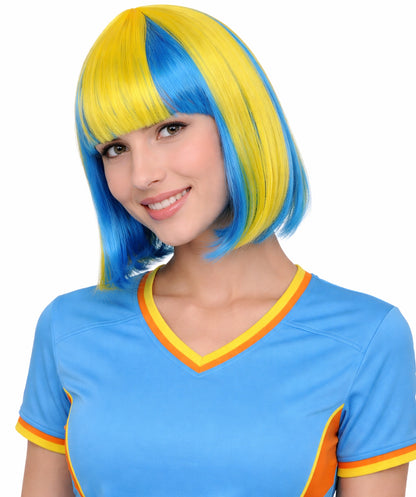 Sweden Flag Bob Multicolor Wig