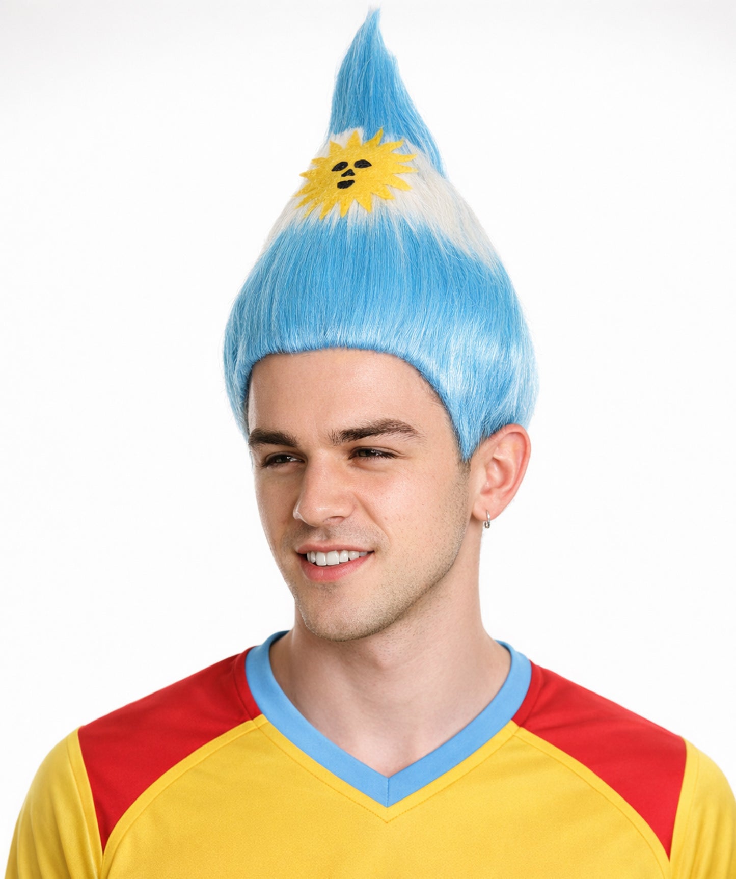 Argentina Flag Troll Multicolor Wig.