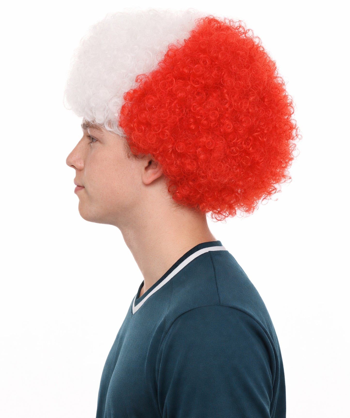 Chile Flag Afro Multicolor Wig