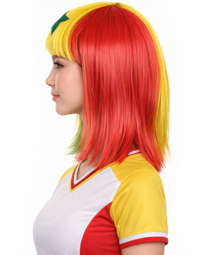 Senegal Flag Bob Multicolor Wig