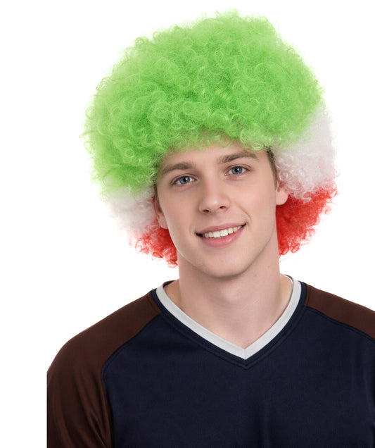 Iran  Flag Afro Multicolor Wig