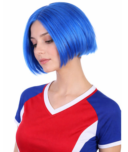 Sad Blue Womens Wig | Sexy Cosplay Party Halloween Wig | Premium Breathable Capless Cap