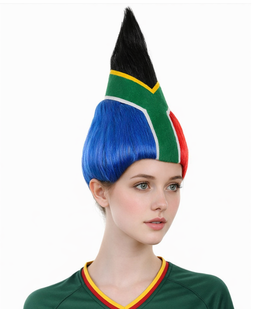 South Africa Flag Troll Multicolor Wig