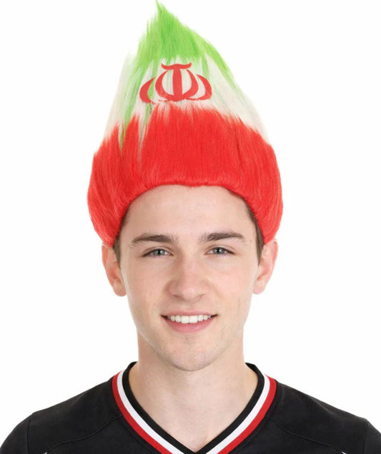 Iran Flag Troll Multicolor Wig
