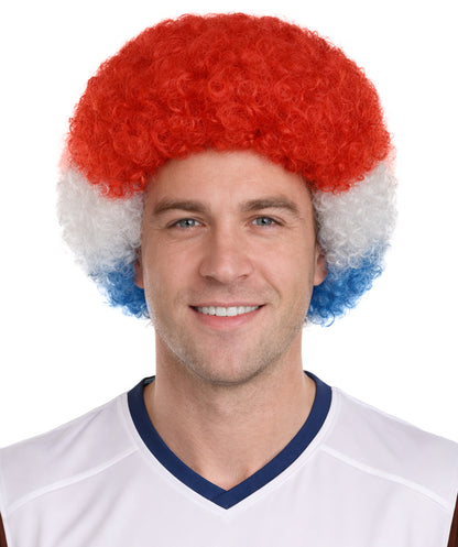 Holland Flag Afro Multicolor Wig