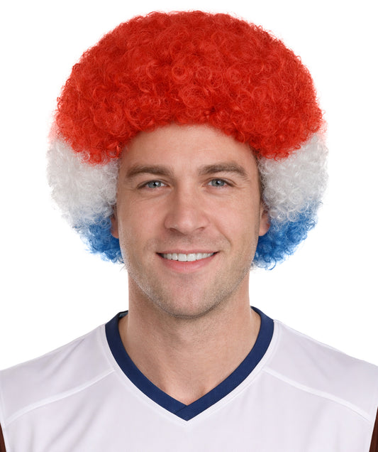 Holland Flag Afro Multicolor Wig