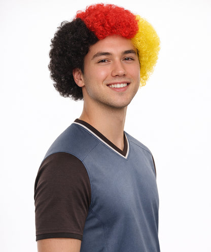Germany Flag Afro Multicolor Wig