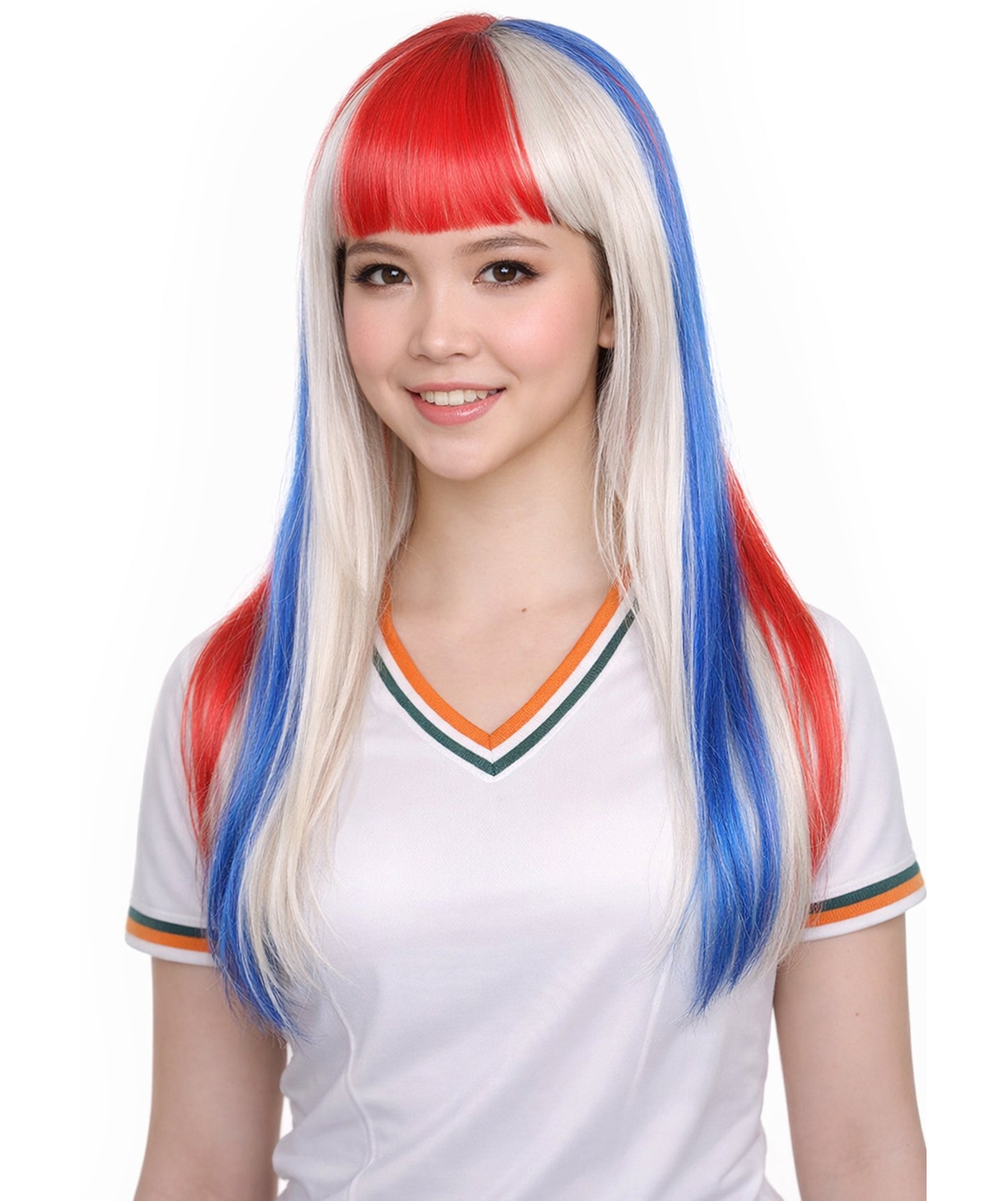 Costa Rica Flag Bob Multicolor Wig