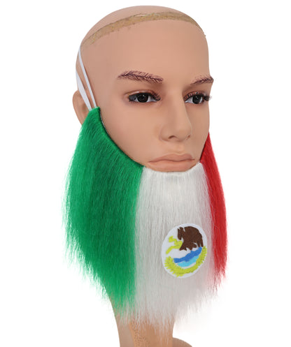 Mexico Flag Red White & Green Beard