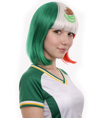 Mexico Flag Bob Multicolor Wig