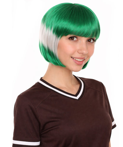 Saudi Arabia Flag Bob Green and White Wig