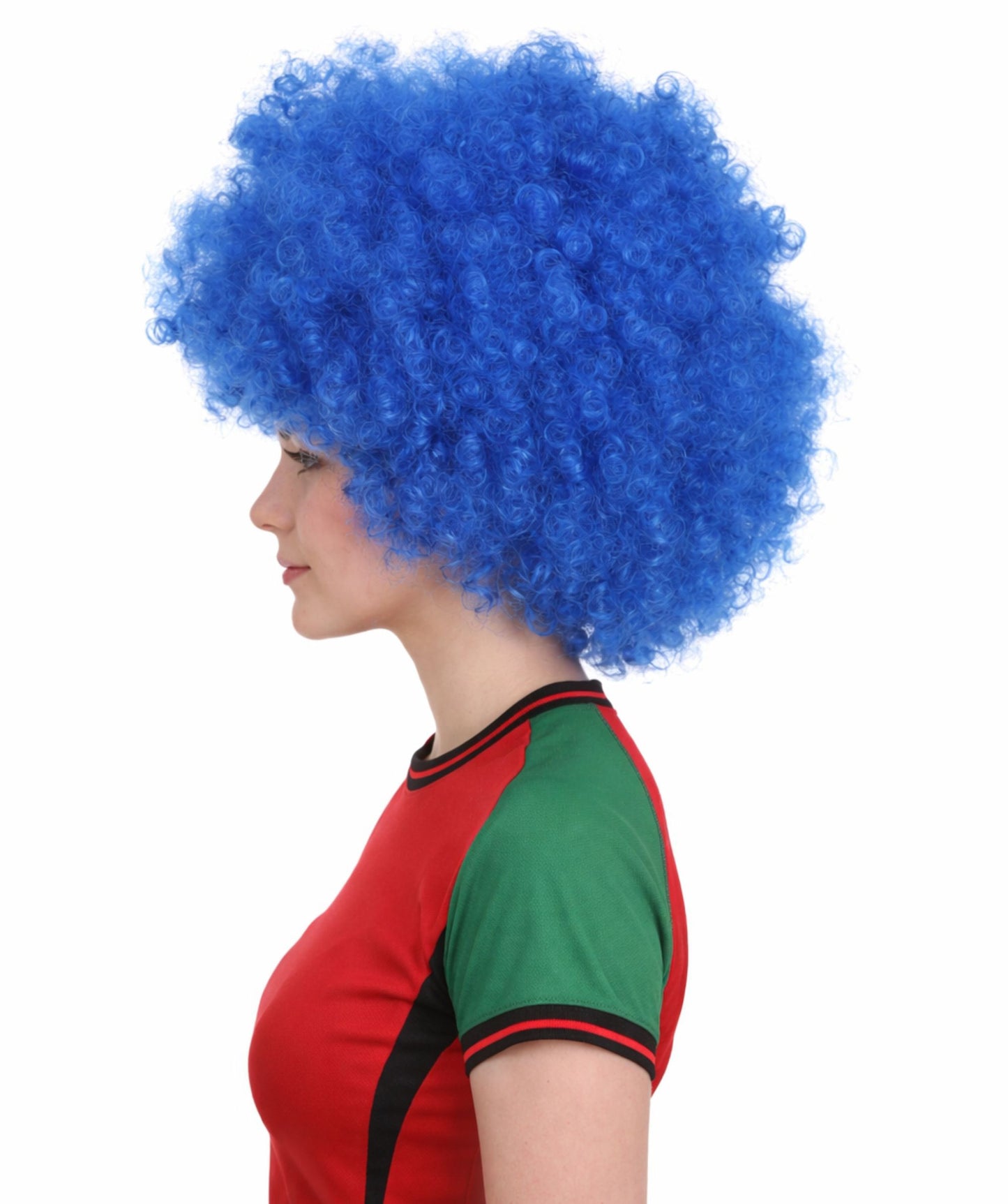 Short Afro Clown Unisex Wig | Fancy Halloween Wig Premium Breathable Capless Cap | Multicolor Options