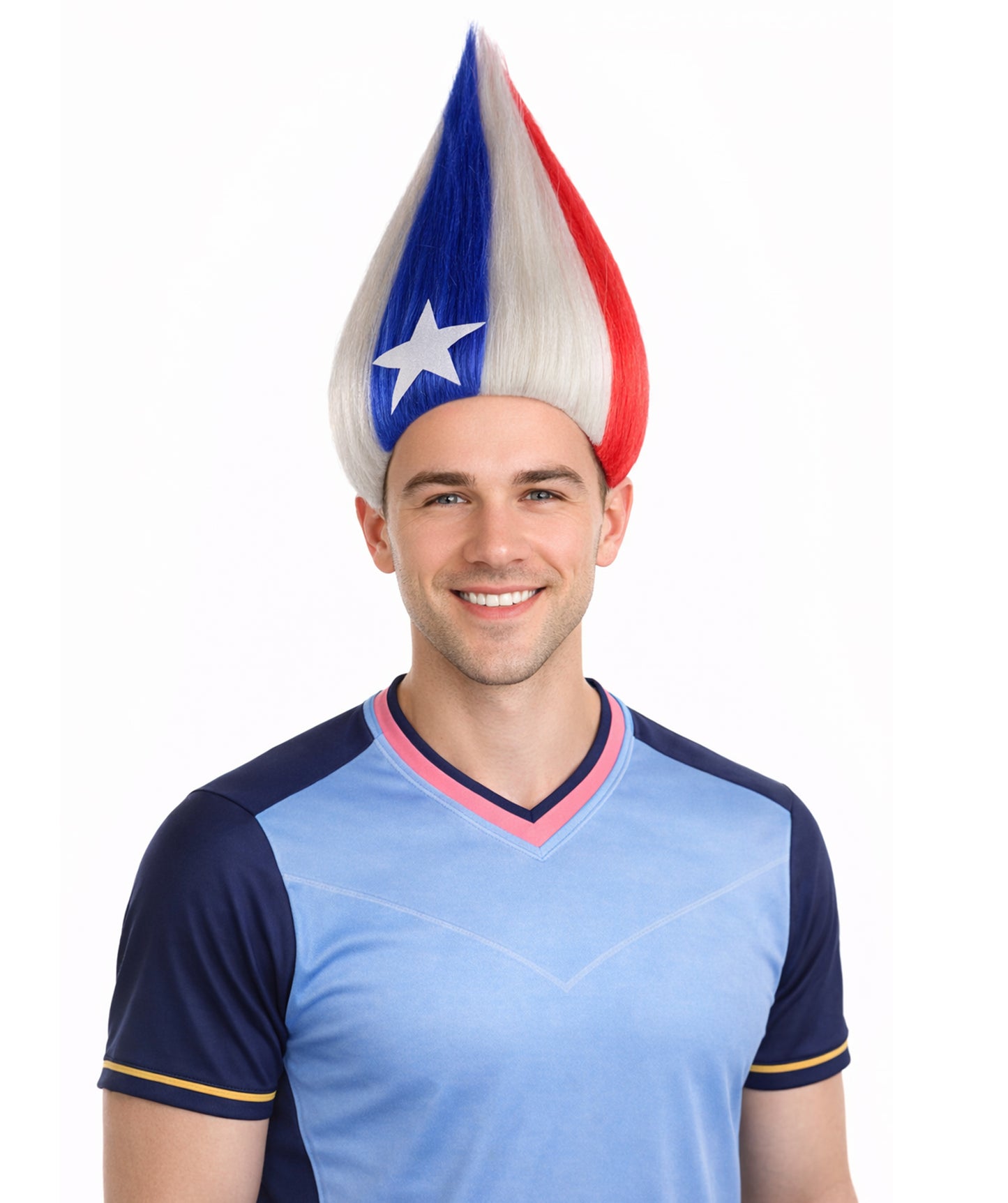 USA Flag Troll Multicolor Wig