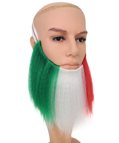 Italy Flag Red White & Green Beard
