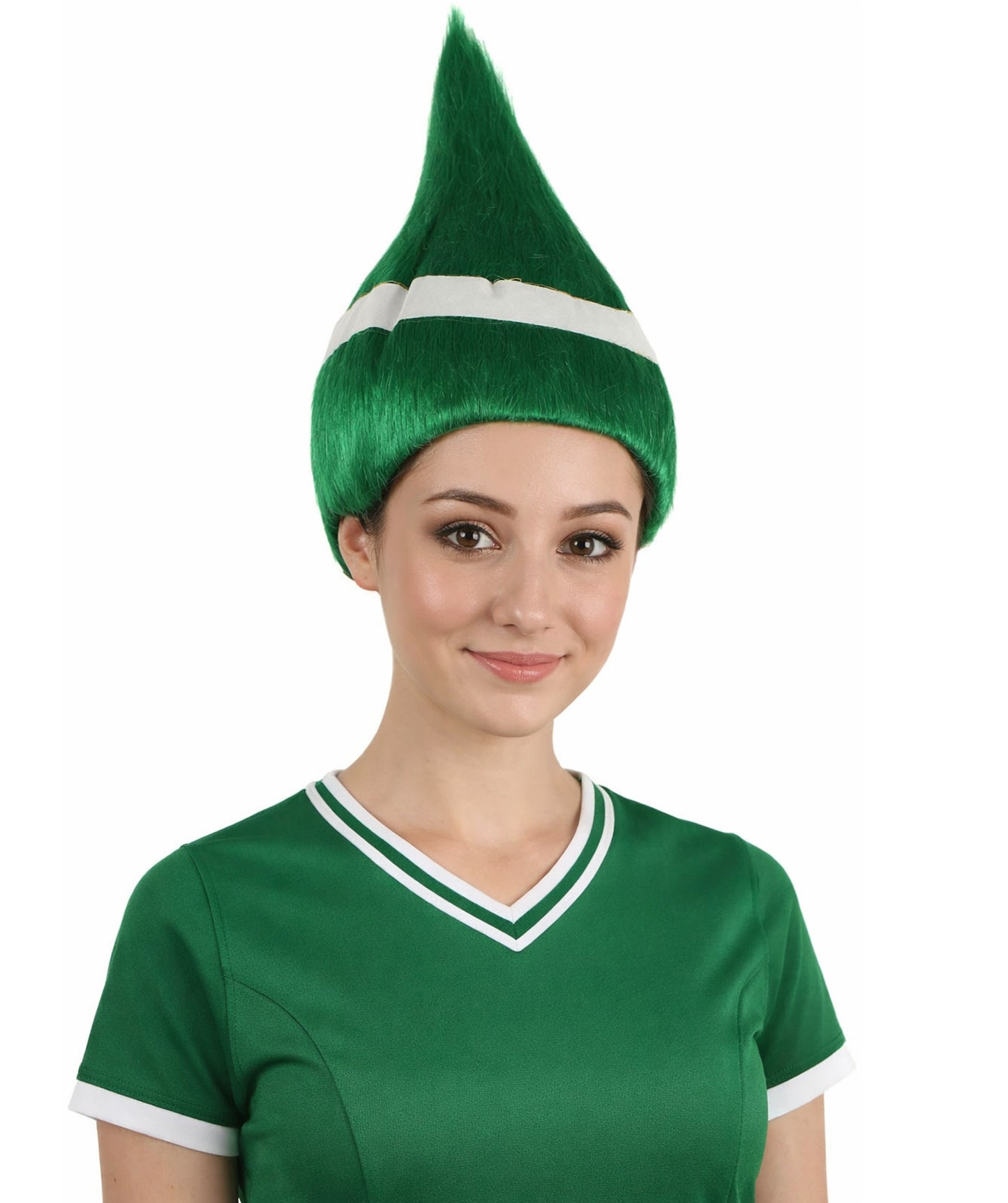 Nigeria Flag Troll Green and White Wig