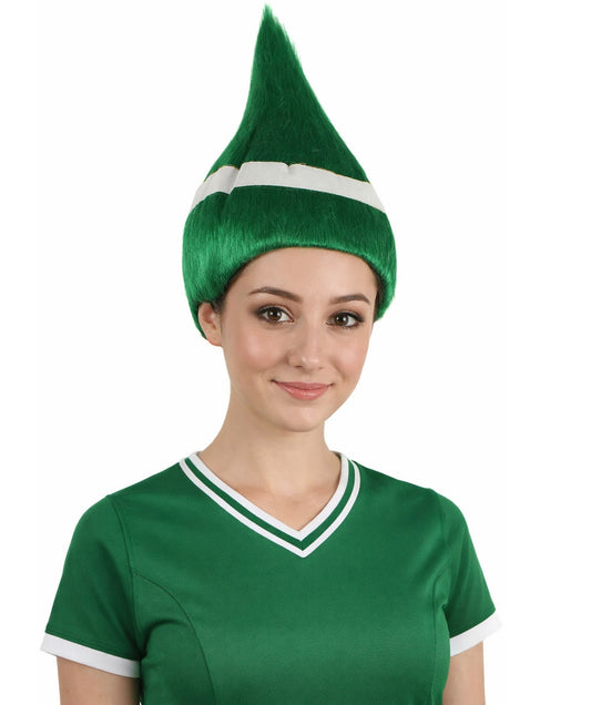 Nigeria Flag Troll Green and White Wig